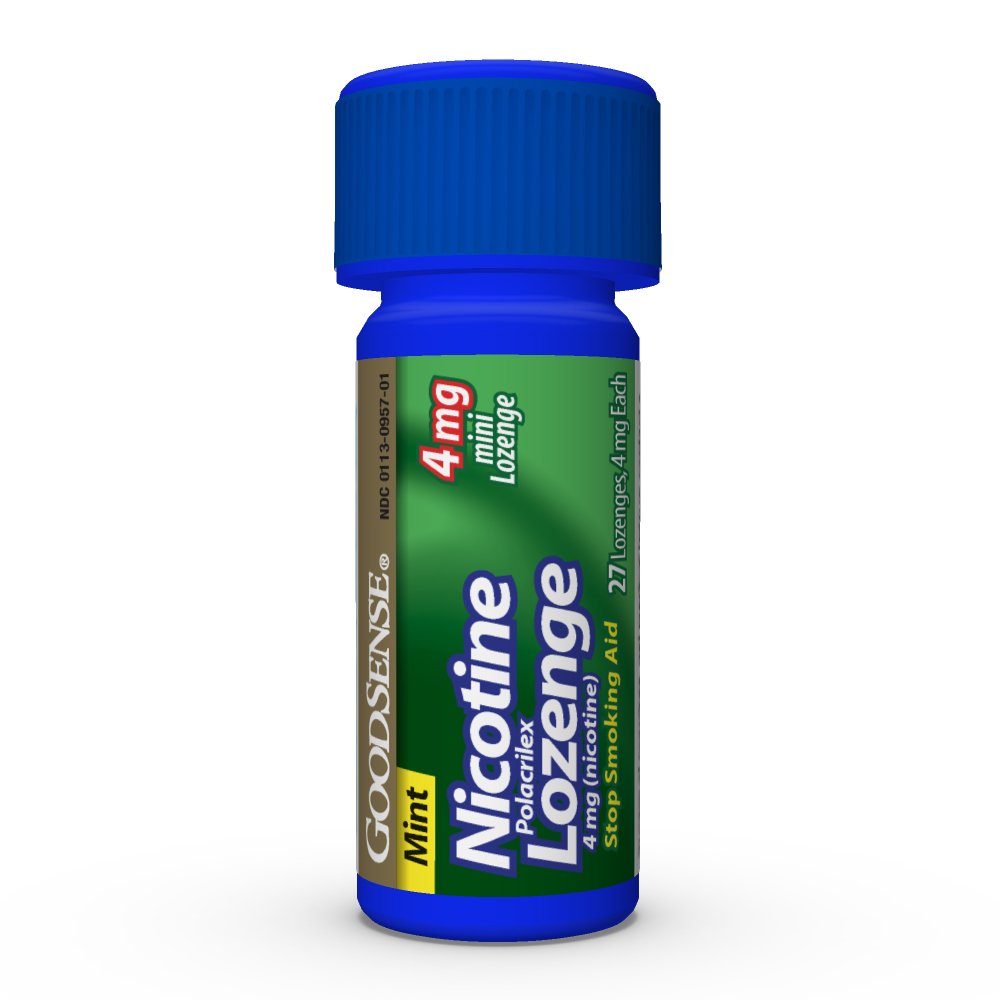 GoodSense mint lozenge box-front displays dosage and flavor for informed use