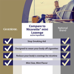 GoodSense mini nicotine lozenge 4 mg mint tablet ready for rapid use