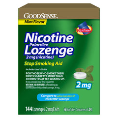 GoodSense Nicotine Lozenge 2 mg pack with mint flavor for quit support.