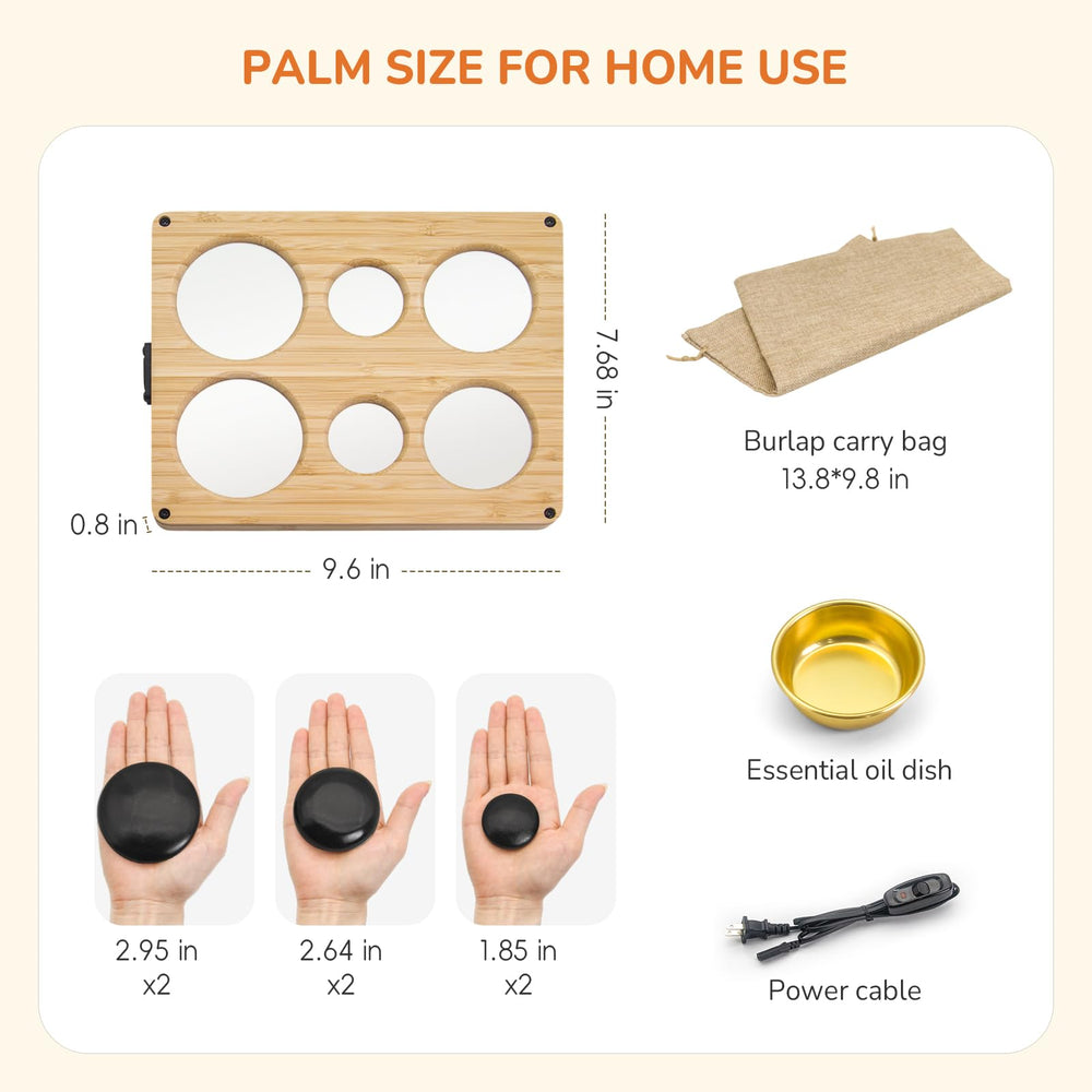 Goodtar natural bamboo case with stones creates a premium home spa look
