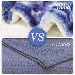 GOQO TOMO microfiber and Sherpa lining close-up for luxurious comfort
