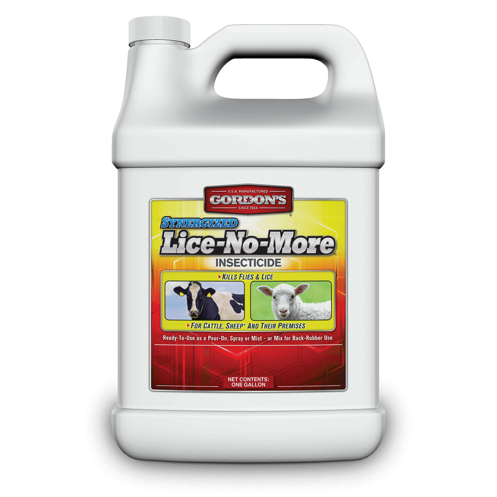 GORDON'S Syner Lice No More pour-on for cattle controls lice and pests.
