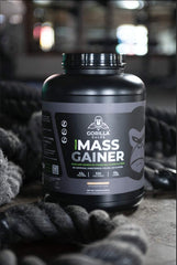 Gorilla Gulps Mocha Mass Gainer nutrition label highlights calories.