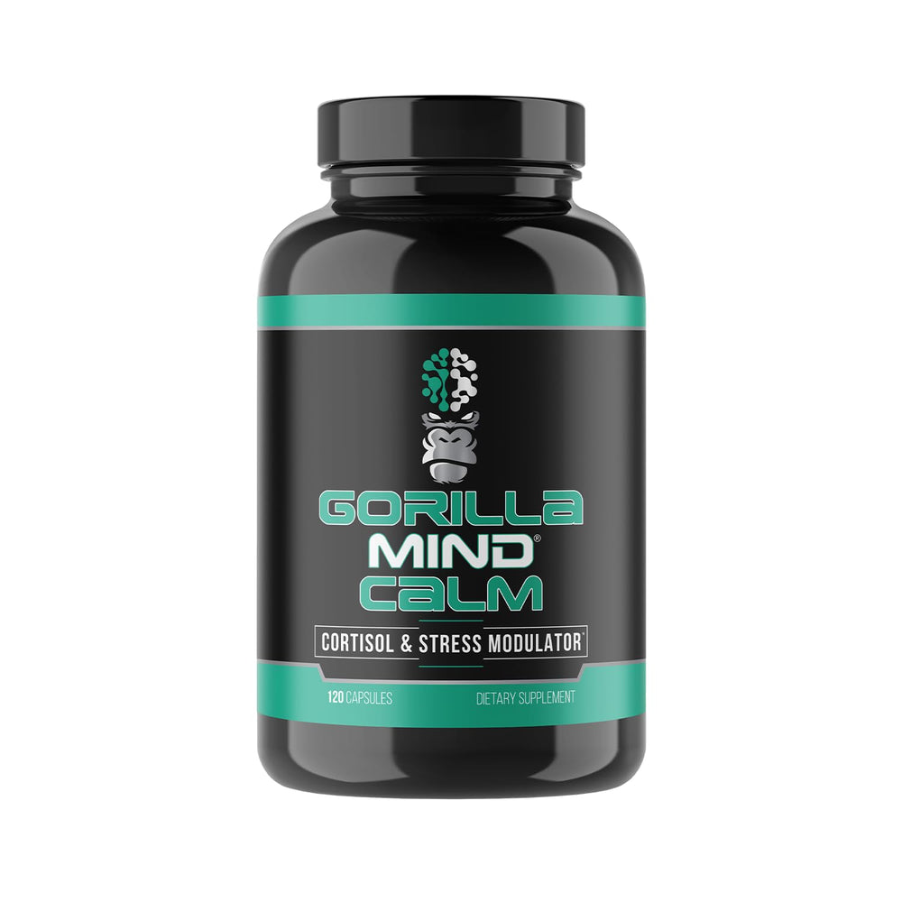 Gorilla Mind Calm bottle pour highlights easy stress relief and calmer focus.