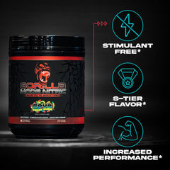 Gorilla Mind Gorilla Mode Nitric Upgraded ingredients-label with key NO ingredients.