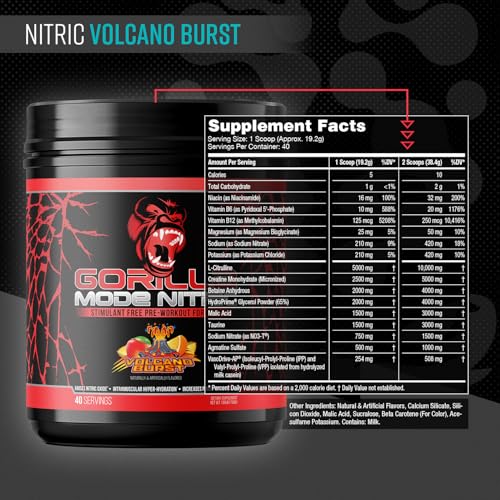 Gorilla Mind Gorilla Mode Nitric Upgraded taste-mix showcasing smooth, grit-free flavor.