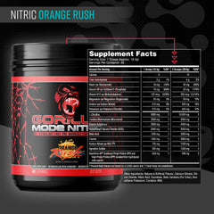 Gorilla Mind Nitric Up powder scoop shows precise dosing for mixes.