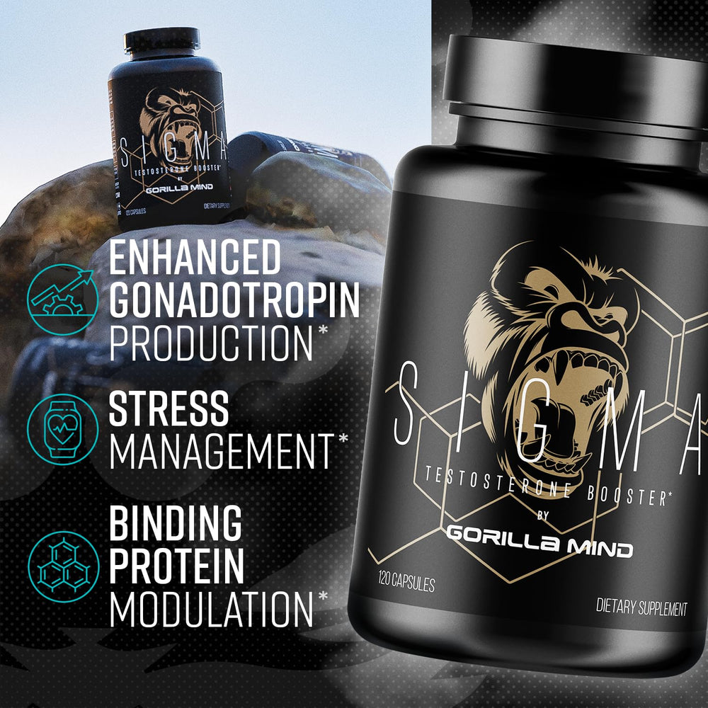 Gorilla Mind Sigma capsule featuring KSM-66 Ashwagandha for stress modulation
