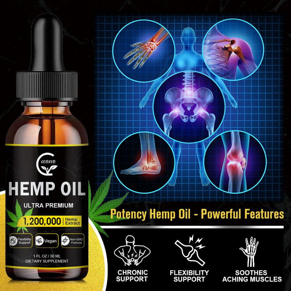 GORNVB hemp oil dropper closeup showing rich organic extract.