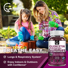 GORNVB Quercetin Gummies kitchen setting with daily routine reminder.