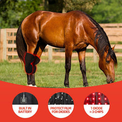 GOURIXIN portable equine therapy wrap with battery for on-the-go relief.