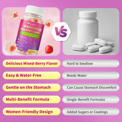GparkNature gummy image highlights iron and zinc for bone support