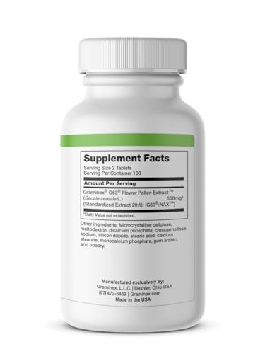 Graminex PollenAid capsules close-up show pure pollen extract