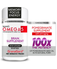 Granagard Omega5 bottle pour shows convenient dosing for daily brain support
