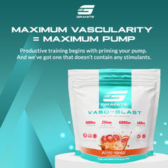 Granite Supplements Vaso Blast arginine-nitrate ingredient detail highlighting fast NO production.