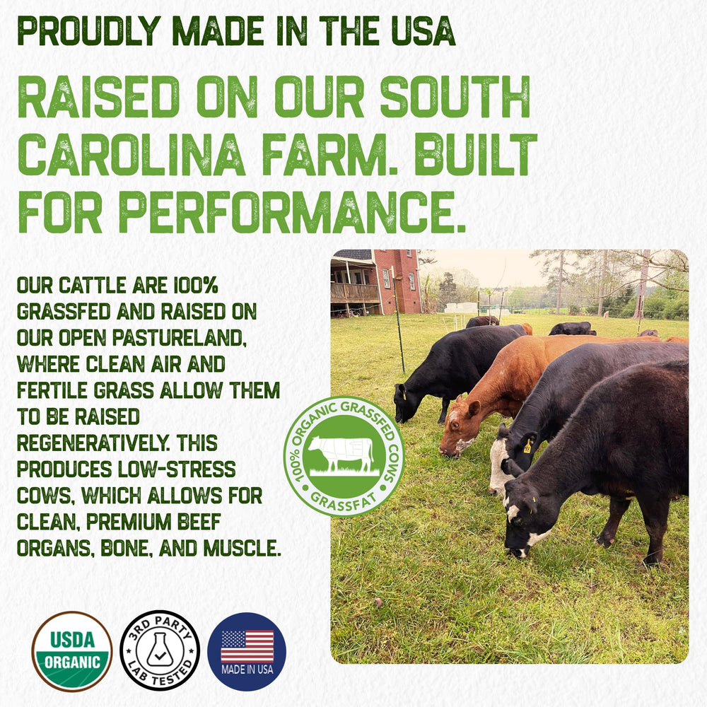 Grassfat USDA Organic grassfed liver, kidney, and spleen in capsules
