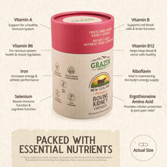 Grazin Health all-natural ingredients message underlines whole-food kidney benefits.
