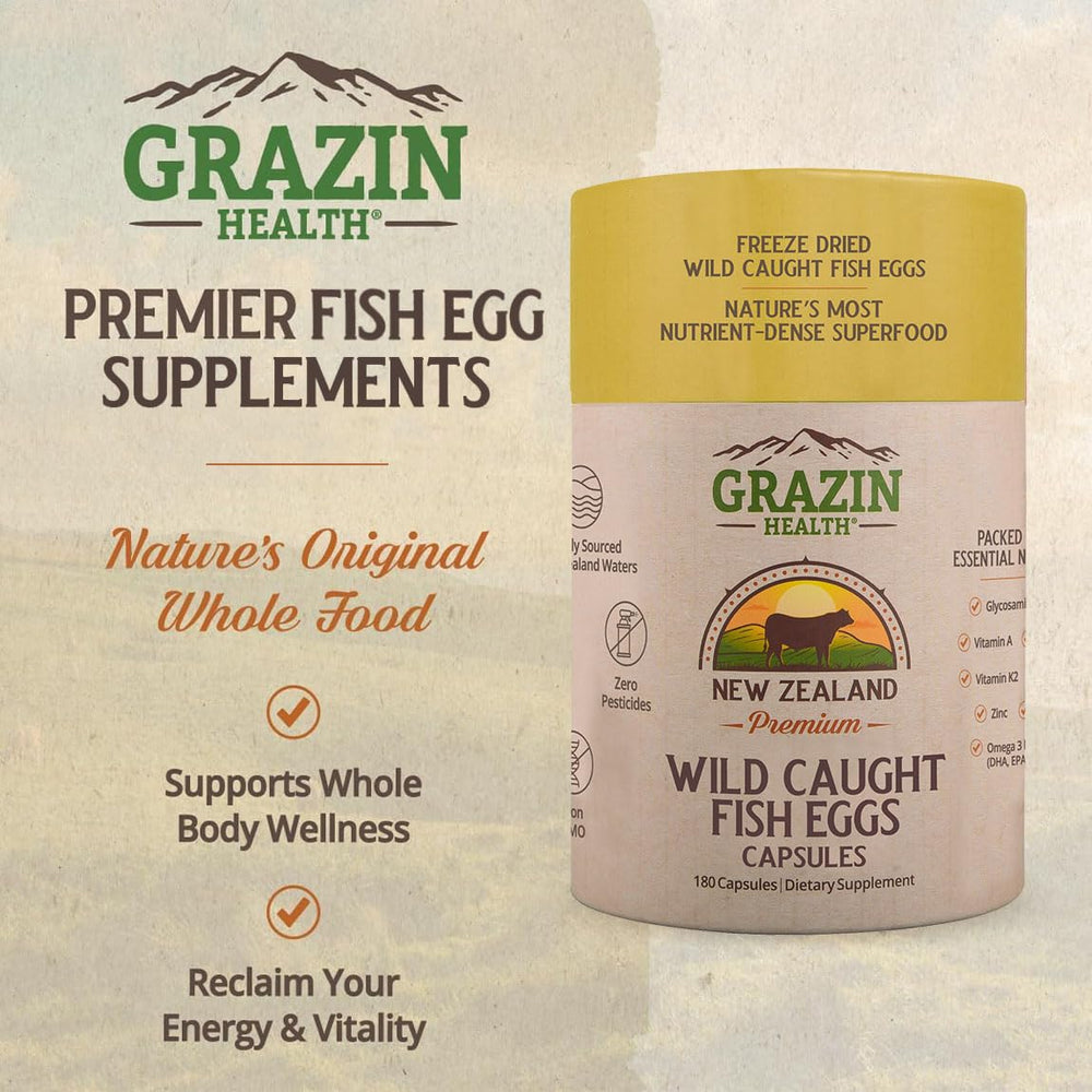 Grazin Health brain function support with DHA from fish eggs