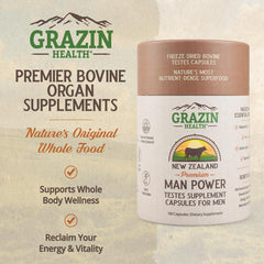 GRAZIN HEALTH bottle back label shows ingredients and quality standards