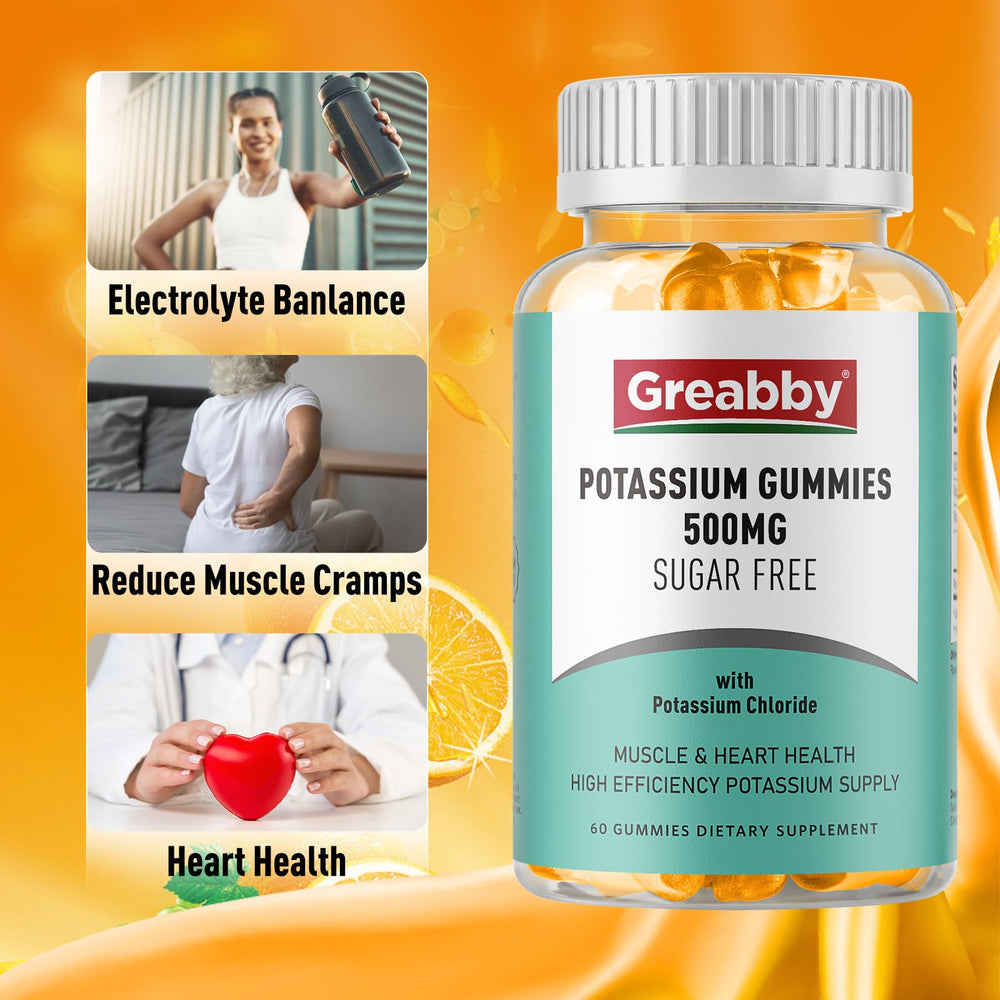 GREABBY potassium gummies sugar-free clarity for keto or sugar-conscious routines.
