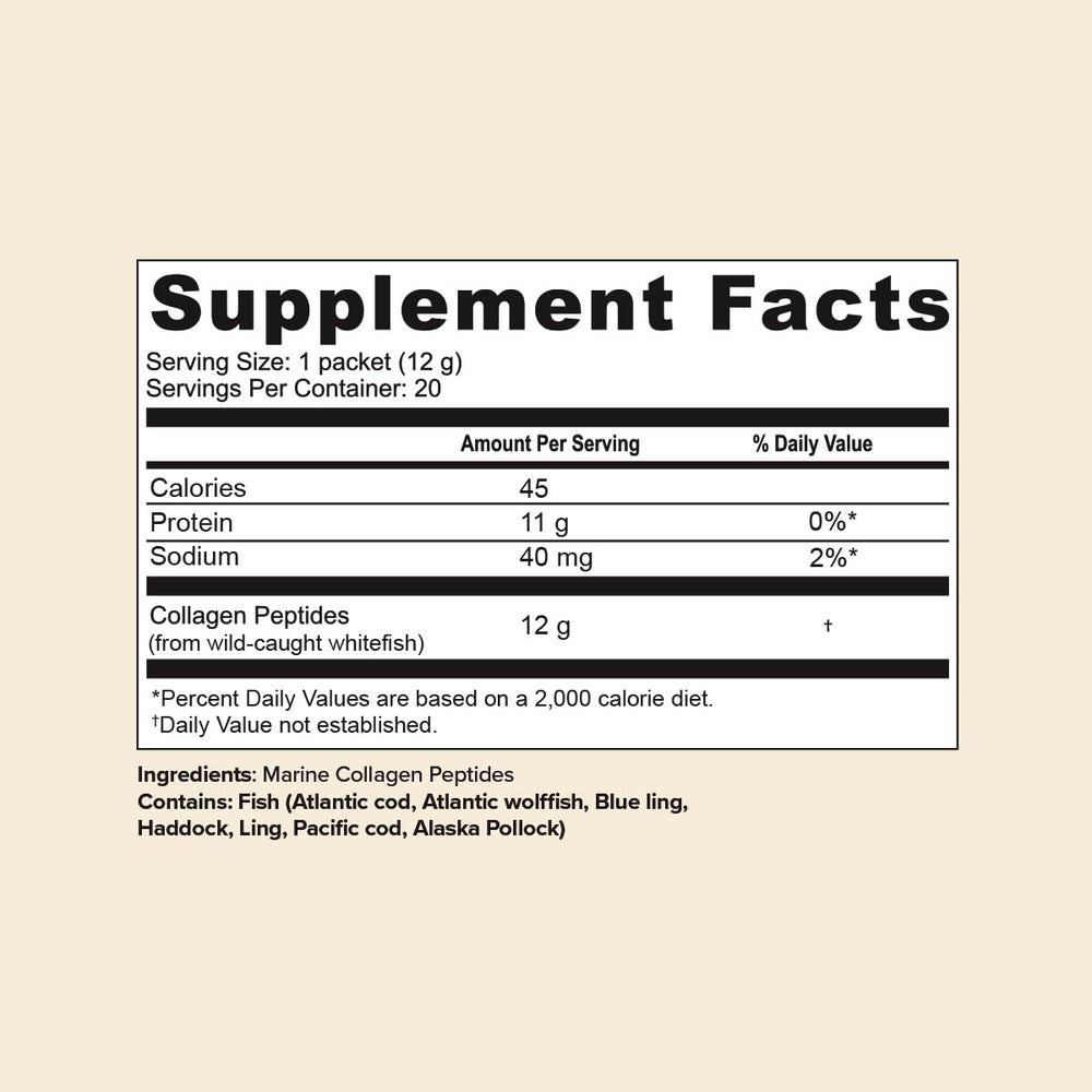 Great Lakes Wellness ingredients reveal 18 amino acids for daily needs.