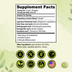LB CORE ingredients overview with knotweed and cat claw by Green Dragon Botanicals.