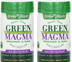 Green Foods Green Magma tablets bottle on display for daily wellness.