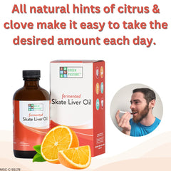 Green Pasture non-heated skate liver oil preserves natural nutrients.