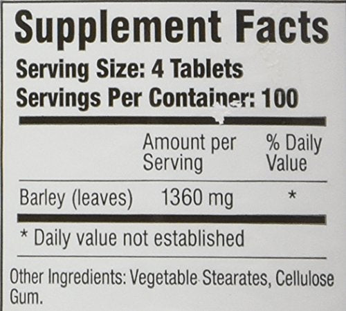 Green Supreme Barley Power bottle on kitchen counter for daily routine