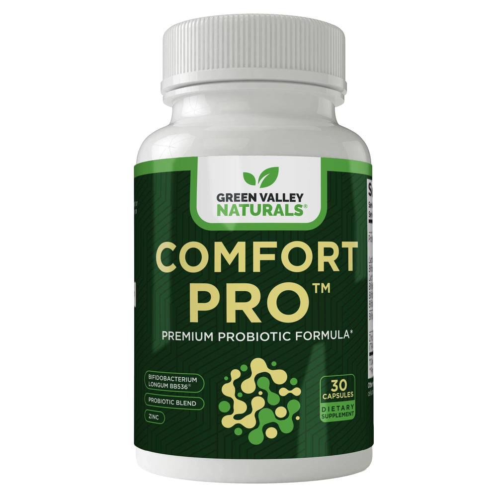 Calm, clean aesthetic conveying relief from occasional bloating.