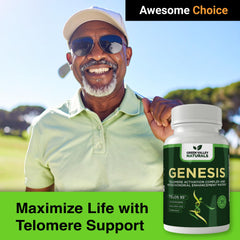 CoQ10 bottle shot within Genesis line emphasizing cellular energy support.