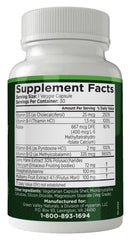 Green Valley Naturals Maximum Memory capsules arranged on a wooden surface for daily focus.