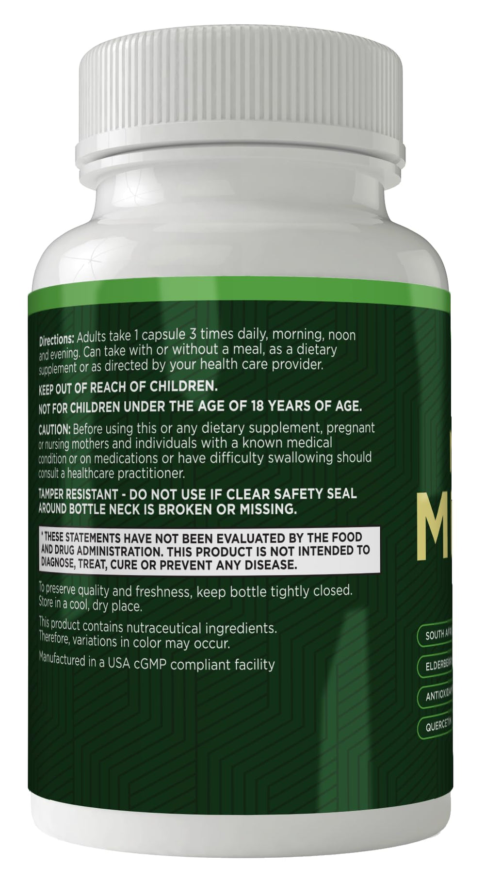 Green Valley Naturals My Sinus Miracle bottle label highlights key ingredients for seasonal relief.