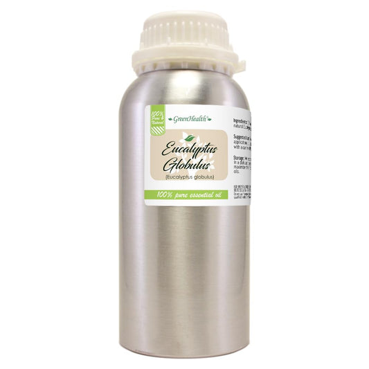 GreenHealth Eucalyptus Globulus oil bottle — pure essential oil for diffusers and DIY blends.