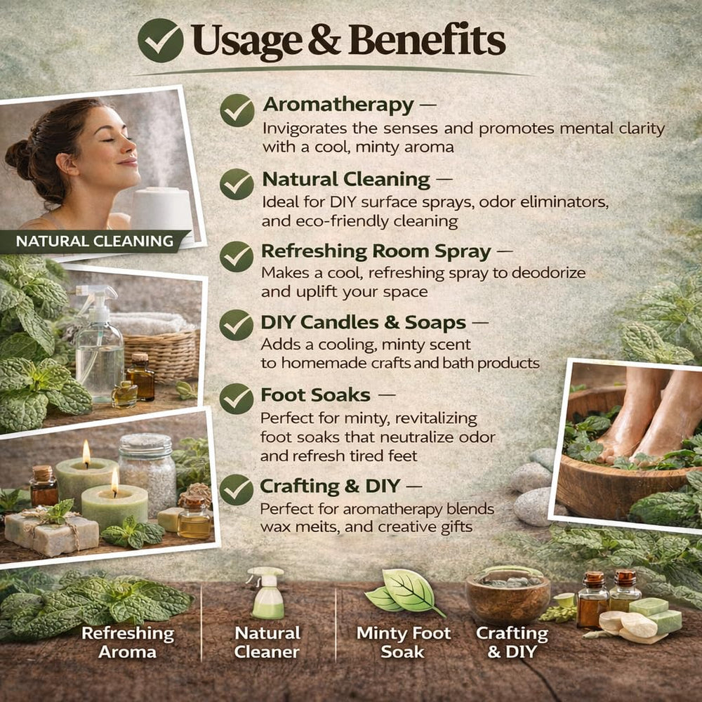 Pouring GreenHealth Peppermint Oil to blend with other fragrances