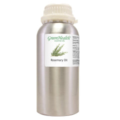 GreenHealth Rosemary Essential Oil bottle with plug cap showing freshness.