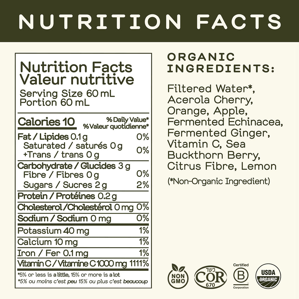 Greenhouse Juice Co fruit fusion profile with orange and acerola flavor