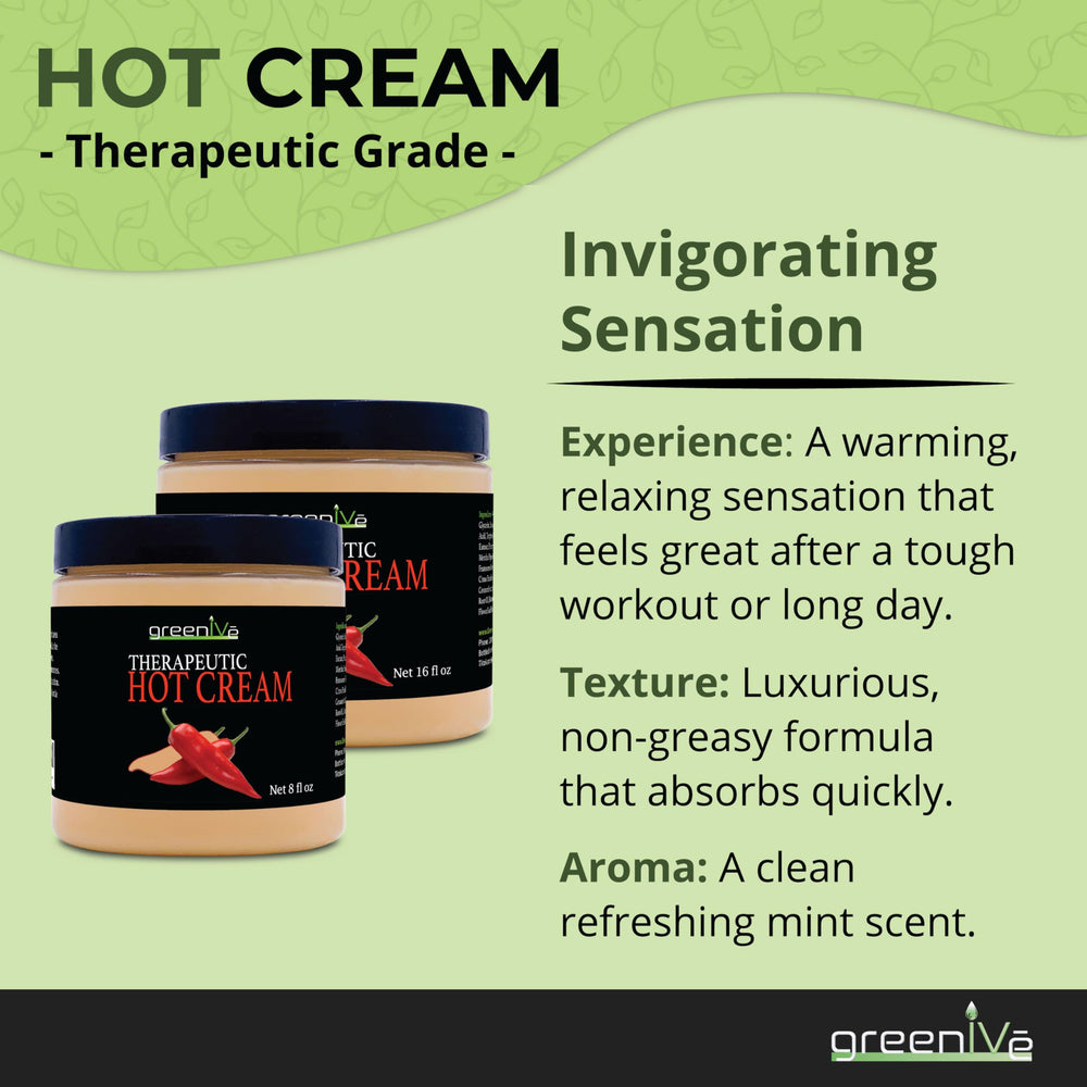 Focusing on a muscle area with GreenIVe Hot Cream Massage Lotion for comfort.