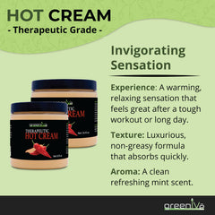 Focusing on a muscle area with GreenIVe Hot Cream Massage Lotion for comfort.