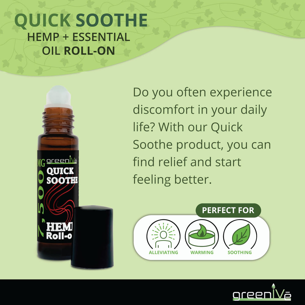 GreenIVe roll-on applied to a targeted area for precise topical use.