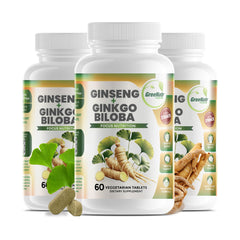 greennatr ginko biloba panax ginseng supplement bottle for focus support