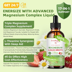 GreenPeople Magnesium Citrate Glycinate Drops highlighting fast absorption.