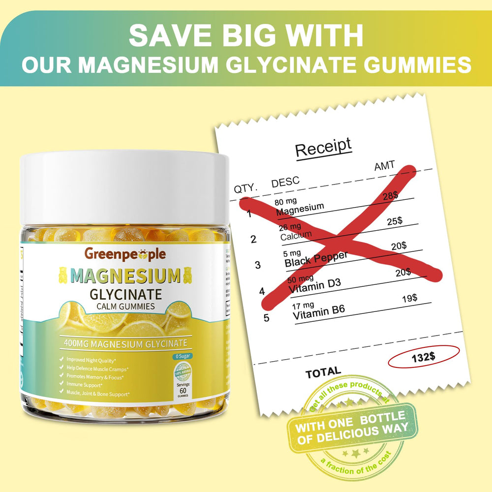 GREENPEOPLE Magnesium Glycinate Gummies vegan gluten-free badge highlights inclusive dietary options