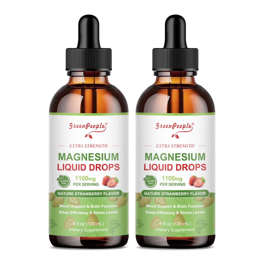 GreenPeople Magnesium Glycinate Liquid Bottle for easy daily supplementation.