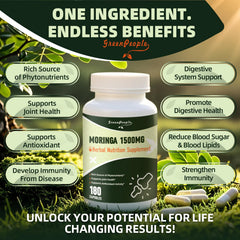 GreenPeople Moringa Pure sourcing notes reflect ethical farming.