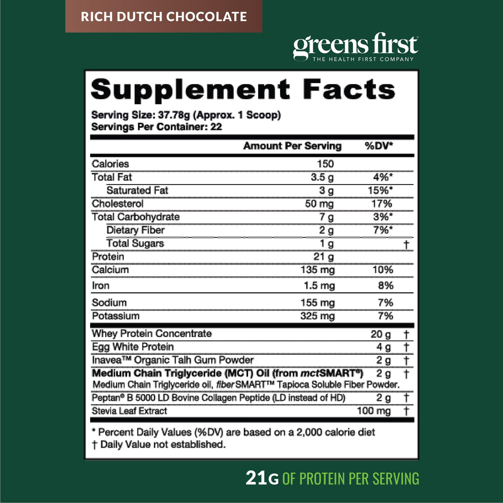 Greens First Dream Protein Powder Keto serving suggestion for snack or shake