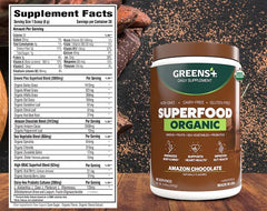 Open greens plus amazon chocolate tub ready for daily nutrition