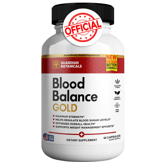 GREENVIFY Blood Balance bottle highlights the all-natural formula for daily balance.