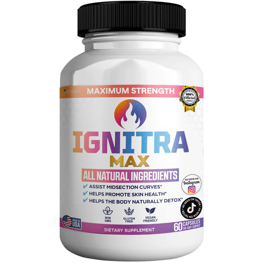GREENVIFY Ignitrix Max bottle front showing vegan detox support in a clean design