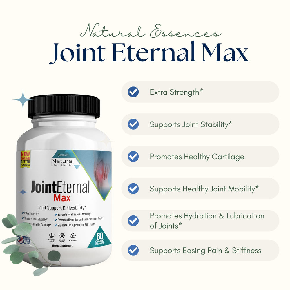 GREENVIFY Joint Eternal Max capsules closeup emphasizing convenient daily intake